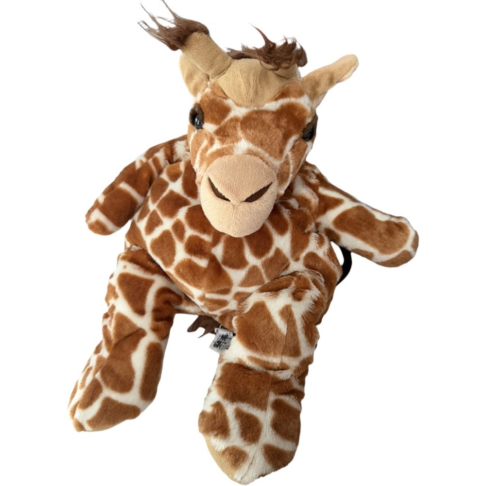Unipak Giraffe Plush Backpack Brown Stuffed Animal Backpack Adjustable Straps